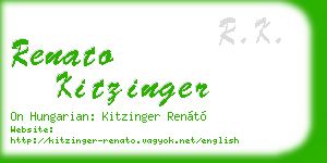 renato kitzinger business card